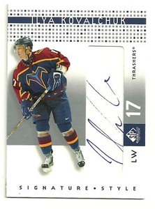 2002-03 SP Game Used Signature Style Auto Ilya Kovalchuk