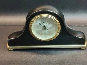 Linden Westminster Electronic Battery Chime Mantle Clock Black Gold No Numbers - Picture 1 of 7