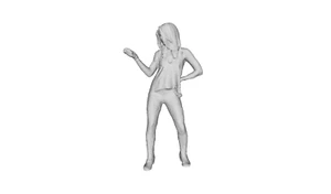 Printle C Mujer 140-Mujer Mano Izquierda en su Cintura Figura para Dioramas Conjuntos de Tren - Imagen 1 de 11
