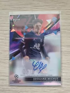 2021/22 Topps Finest UEFA CL Soccer ROOKIE Auto Edouard Michut PSG - Picture 1 of 2
