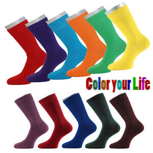2 Paar knallige Strümpfe Diabetiker Socken Piqué-Bund ohne Gummi Color of Life
