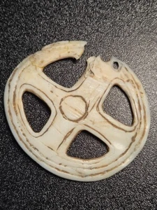 Indian Artifact Engraved Disc Gorget - Native American Abalone - Oklahoma - Picture 1 of 20