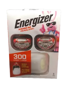 🔦ENERGIZER VISION HD STIRNLAMPE 300 LUMEN ROT IPX4 2er Pack mit Bonus Lante🔦 (C4) - Bild 1 von 4