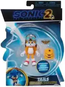 Sonic the Hedgehog 2 Movie Tails 3.5" Action Figure w/ Backpack & Gizmo Wing New - Foto 1 di 5