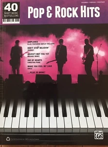 40 Sheet Music Bestsellers: Pop & Rock Hits Piano/Vocal/Guitar - NEW - Bild 1 von 3
