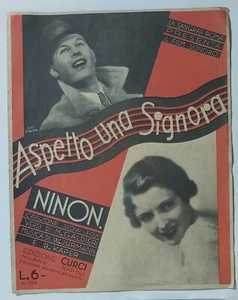 29916 SPARTITO MUSICALE - Ninon (Dal film "Aspetto una signora) - Curci ed. 1933 - Bild 1 von 3