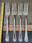 ?? Lot Of 4 Vintage 1924 Queen Bess I Silverplated Dinner Forks ??