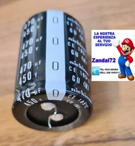 2 PEZZI CONDENSATORI ELETTROLITICI VERTICALI 470uF 450V VOLT 105° 35x50 PASSO 10 - Imagen 1 de 4