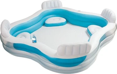 Intex piscina gonfiabile 4 sedili porta bevande nuoto famiglia 56475 Nuovo - Immagine 1 di 4