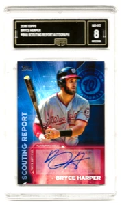 2016 Topps Scouting Report SRA-BHA Bryce Harper (Auto) Nationals - Picture 1 of 2