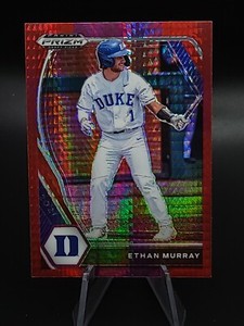 2021 Panini Prizm Draft Picks Hyper Red and Purple Prizm Ethan Murray #PDP147