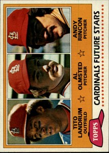 1981 Topps #244 Tito Landrum RC Al Olmsted RC Andy Rincon RC - NM-MT