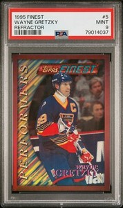 Wayne Gretzky 1995-96 Topps Finest - Refractor #5 - Bronze PSA 9 MINT LOW POP