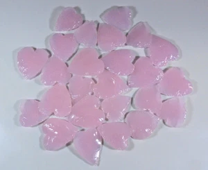 Rose Quartz Heart Crescent Heart Healing Stone Metaphysical Glass Carving FR746 - Picture 1 of 6