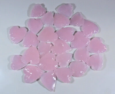 Rose Quartz Heart Crescent Heart Healing Stone Metaphysical Glass Carving FR746 - Image 1 of 4