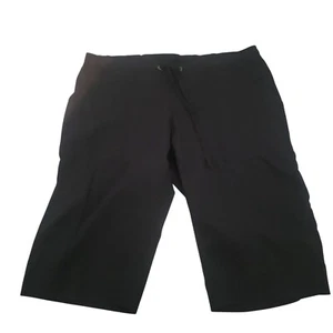 Pantalones Capri Prana Negros M Cordón Cintura Ropa Informal Diseñador Senderismo Aire Libre - Imagen 1 de 8