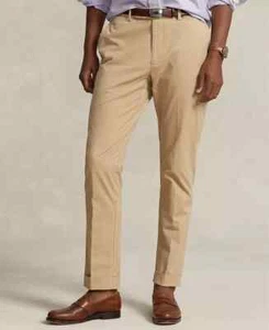 $148 Polo Ralph Lauren Men's Stretch Chino Suit Trousers, Tan, 40X34 - Picture 1 of 3