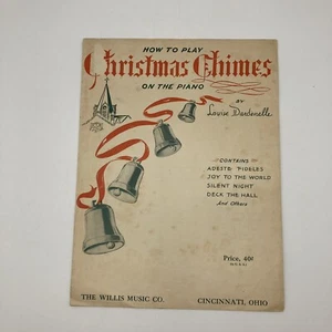 1944 How To Play campanas navideñas en el piano, partitura de Louise Dardenelle - Imagen 1 de 9