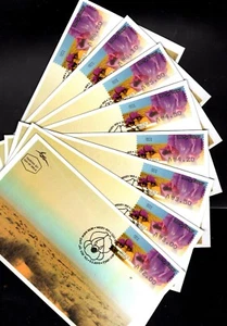 ISRAEL FDC 2013 FLORES IRIS, CAJERO AUTOMÁTICO ETIQUETA #00001 JUEGO DE 8. X46000 - Imagen 1 de 2