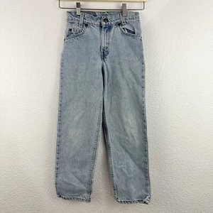 Vintage Levis 550 Orange Tab Blue Jeans Youth Boys Size 9 Light Wash Regular Fit - Picture 1 of 4