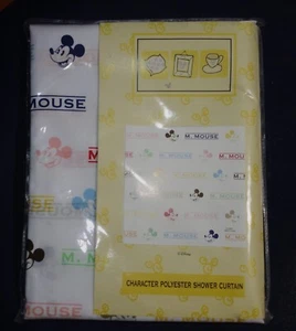 Disney Mickey M. Mouse Multicolor Bathroom Shower Curtain 72" x 72" New - Picture 1 of 4