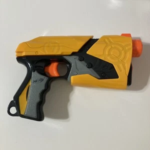 2010 Hasbro Nerf Sharpshot Dart Tag Gun Blaster Fire Pistol Gray Yellow - Picture 1 of 7