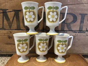 5 Vintage Retro Country Fair Irish Coffee Cup Mug Apple Blossom Flower Power - Picture 1 of 5
