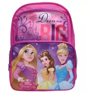 Princess "Dream Big" 16" Large Backpack Girl's School Book Bag - Picture 1 of 3