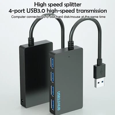 4 Ports Hub USB 2.0 HighSpeed Adapter Desktop Multi PC FAST Laptops W7Y7 |U.S - Image 1 of 4