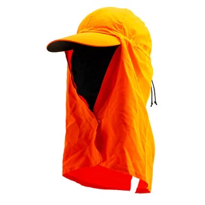 Legionnaire Hat with Throat Cover – Orange – One Size Fits All– UV Protection - Picture 1 of 9