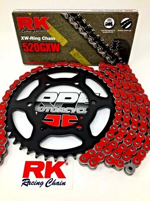 Red 2004-2009 Yamaha FZ6 RK GXW 520 16/46 OEM Ratio Chain and Sprockets Kit - Image 1 of 2