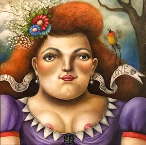 KINDNESS, PEACE, LOVE Fine Art By Jocelyn Original Oil Painting - Picture 1 of 11