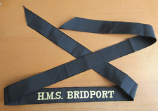 H.M.S. Bridport - Royal Navy - Cap Tally -  Naval Ribbon  Cap Band  1993 -04