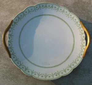 Rare Ant Marked D&C Delinieres Limoges France Bone China Handled Serving Plate - Picture 1 of 13