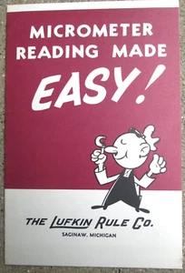 Micrómetro de lectura fácil! por Lufkin Rule Co. Instrucción 1950 SSPB Limpio! - Imagen 1 de 4