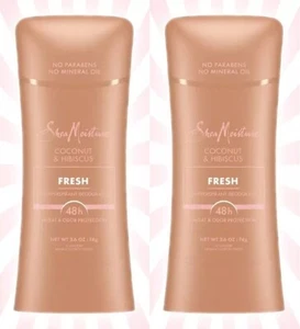 2 SheaMoisture Antitranspirant Deodorant Stick Kokosnuss & Hibiskus 2,6 Unzen Ablaufdatum 11/25 - Bild 1 von 1