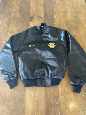 VINTAGE Satin Jacket Adult Small New Mexico Mounted Patrol Patch Bomber Style 90 - Image 1 of 4