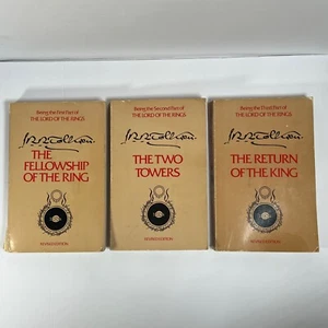 Lord Of The Rings J.R.R. Tolkien Houghton Mifflin 1982 Three Volume Set - Picture 1 of 9