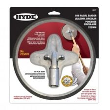 Hyde 9" Radial Round Drywall Pole Sander Head "No Flip" w/ Hook & Loo 225mm