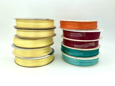 Lot Of 20 Vintage Spools Offray Polyester Some Picot Edge Ribbon Unopened - Image 1 of 4