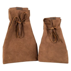 , Drawstring Sack (2 pack) Handmade from Sheepskin and Full Grain Leather - C... - Bild 1 von 7