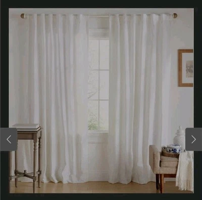 Paneles de cortina Lauren Ralph Lauren Jenkins blancos 50 pulgadas x 96 pulgadas 4 en total nuevos Foto 1 de 4
