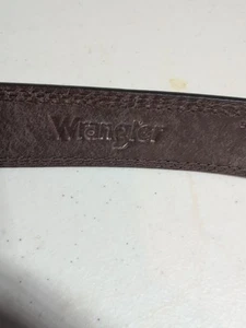 Wrangler Herren Gürtel dreifach genäht, braunes Leder, Größe 44, neu ohne Etikett - Bild 1 von 11