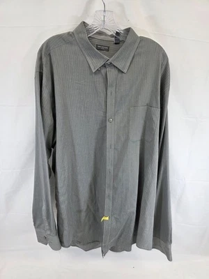 Camisa Van Heusen Flex Botón Para Hombres 2XL Rayas Calce Regular Elastizada Informal Foto 1 de 4