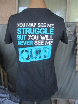 The VALHALLA PROJECT Black I Will Never Quit T Shirt, Women’s XL - Image 1 of 4