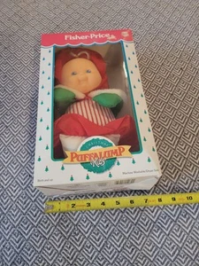 Vintage Fisher Price Christmas Caroler Puffalump Kids Soft Doll 1992 NEW in BOX - Picture 1 of 4