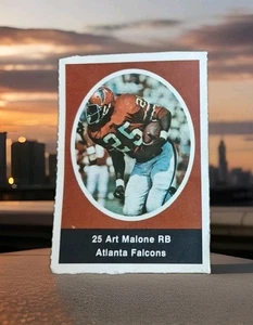 1972 Sunoco NFL Action Player Stamps Atlanta Falcons RB Art Malone Vintage VG+ - Picture 1 of 2
