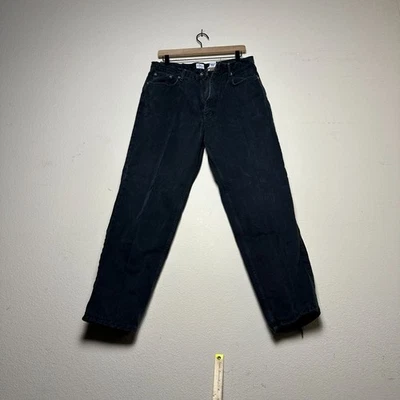 VTG Calvin Klein Denim Jean Pant Men 34 Black Distressed Slim Straight Fit Punk - Imagem 1 de 4