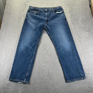 Levi's 505 Jeans Men's 38x30 Blue Cotton Denim Straight Faded Workwear Stretch - Picture 1 of 10
