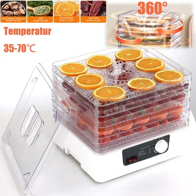 MARKENLOS 5 Etagen Dörrgerät Dörrautomat Dörrer Obsttrockner Dehydrator BPA-frei